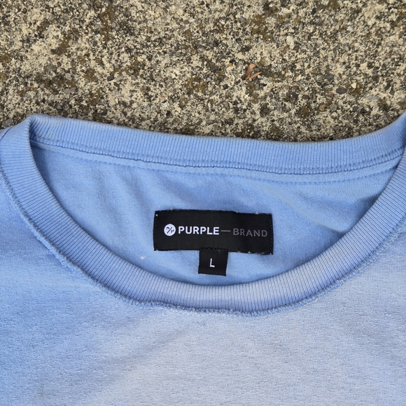 Purple Brand Textured Stonewash T Shirt Size Large - Picture 2 of 4